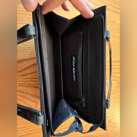 Vintage Angela Francine Hand Bag with Oriental Fan Influence - Picture 3 of 5